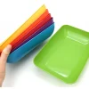 6 grandes barquettes plateaux colorés Bioplastique 23 x 14.9 x 4 cm GM