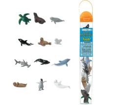 12 Animaux bébés animaux marins dans un tube de rangement