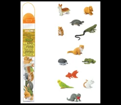 12 Animaux Familiers dans un tube de rangement