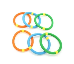 6 Anneaux souples de 15 cm pour jeux de lancer