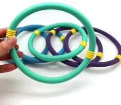 6 Anneaux souples de 15 cm pour jeux de lancer