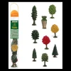 10 arbres figurines jouet d'environ 5 cm
