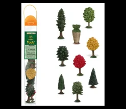 10 arbres figurines jouet d'environ 5 cm