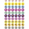 240 autocollants stickers animaux ronds 2.5 cm