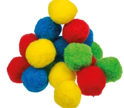 24 balles pompons geants 4.5 cm - éponges jeu / déco / bombes à eau