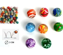 6 Balles rebondissantes de 3 cm de diamètre