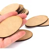 15 Bases ovales 7.5 x 4.2 cm bois MDF brut pour jeux