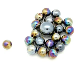 20 Billes effet métal Scarabée 16 mm + 1 calot