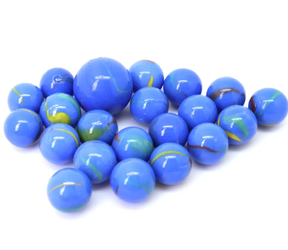 20 Billes néon bleu 16 mm + 1 calot 25 mm -