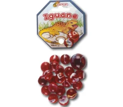 20 Billes opaque rouge IGUANE + 1 boulet