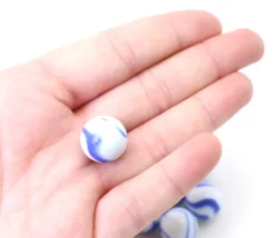 20 Billes ozone bleues et blanches 16 mm + 1 calot 25 mm