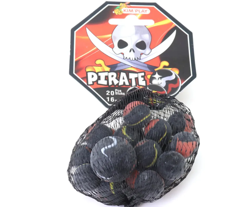 20 Billes pirates 16 mm + 1 calot 25 mm