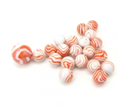 20 Billes Poisson rouge orange pour jeu 16 mm + 1 calot