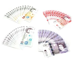 50 billets argent UK - LIVRES sterling anglais monnaie factice