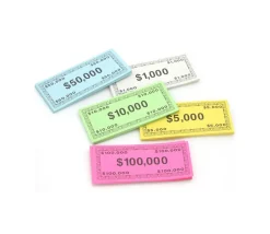200 billets de jeux dollars 10.1 x 4.4 cm
