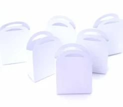 6 Boites Pochettes cadeaux carton blanc 7 x 10 cm