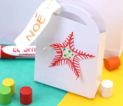 6 Boites Pochettes cadeaux carton blanc 7 x 10 cm