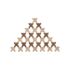 48 Bonhommes X meeple 4.2 cm à empiler en bois marron et naturel