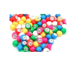 90 boules loto 18 mm de diamètre numérotées en plastique coloré