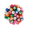 90 boules loto 22 mm de diamètre numérotées en plastique coloré