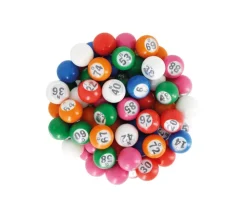 90 boules loto 22 mm de diamètre numérotées en plastique coloré