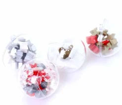 5 Boules plastique cristal 5 cm à remplir et suspendre