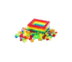 1000 briques de construction multicolores translucides