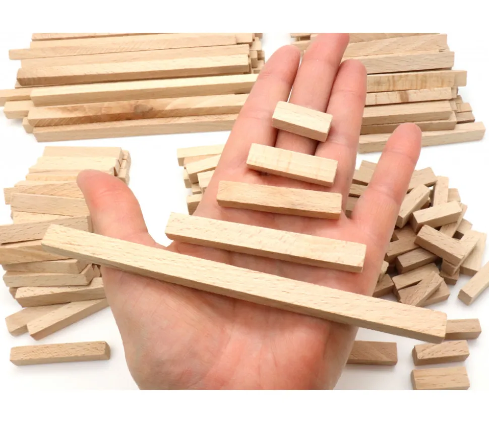 200 buchettes 2.4 à 15 cm bois naturel bricolage et jeux