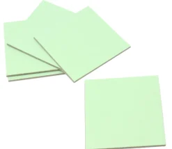 24 carrés 4 x 4 cm carton rigide vert/blanc vierge tuiles à personnaliser