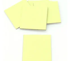 24 carrés 4 x 4 cm carton rigide jaune/blanc vierge tuiles à personnaliser