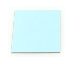24 carrés 4 x 4 cm carton rigide bleu clair/blanc vierge tuiles à personnaliser