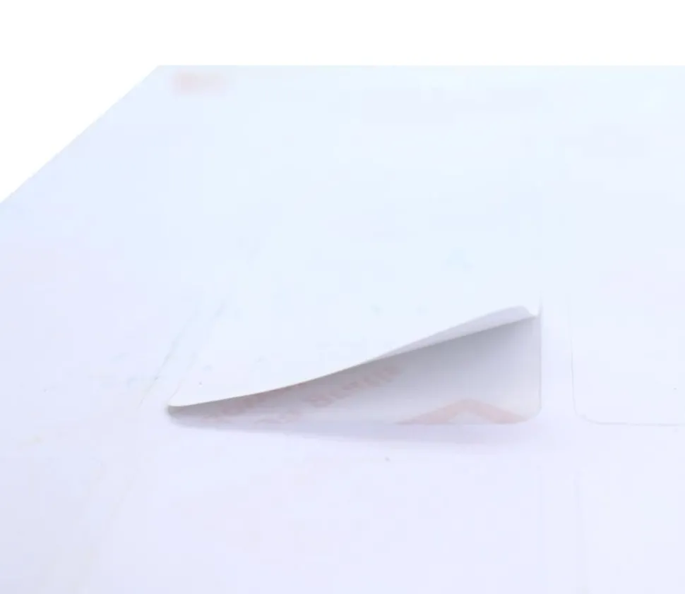 20 carrés autocollants blancs 45 mm étiquettes