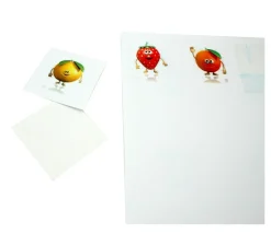 12 carrés autocollants blancs 70 mm étiquettes