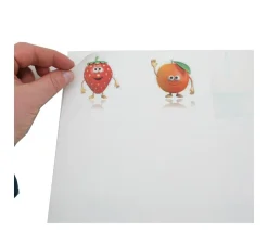 12 carrés autocollants blancs 70 mm étiquettes