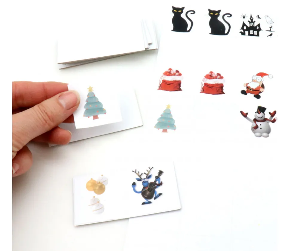 48 Carrés autocollants blancs 35 mm étiquettes