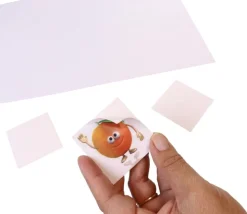 24 carrés autocollants blancs 50 mm étiquettes