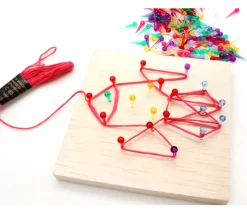 10 carrés bois naturel 10 x 10 cm avec 10 modèles - balsa