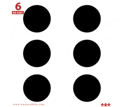 24 Cartes 11.5 cm pour dés à personnaliser et jeux : points chiffres, fruits, sport et formes géométriques