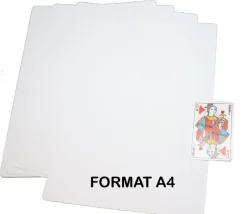 25 cartes A4 blanches XXL 210 x 297 mm coins arrondis