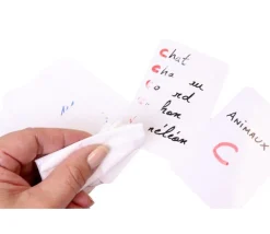 54 cartes blanches effaçables 59 x 91 mm