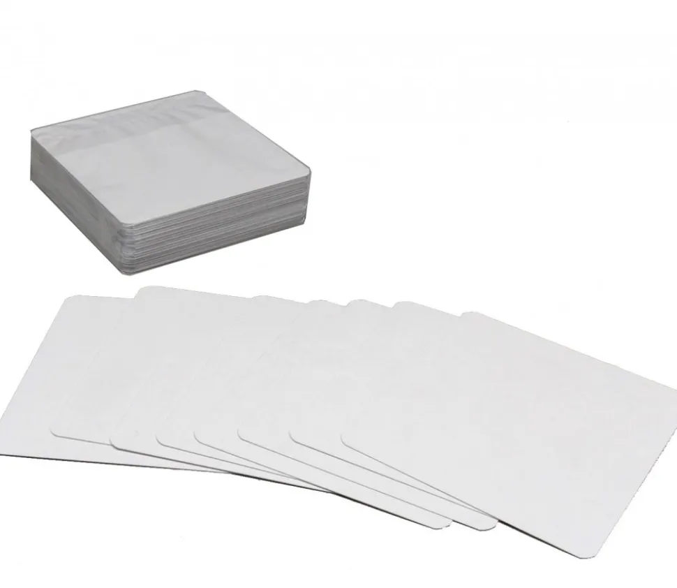 30 cartes carrés 70x70 mm blancs à personnaliser