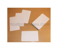 54 cartes maxi 62x100 mm blanches à personnaliser