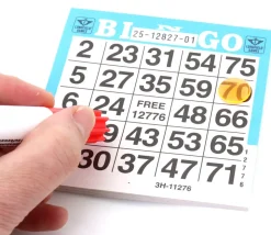 500 Cartes papier pour jeu de Bingo 10 cm