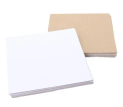 10 cartons blancs rigides carrés 10 x 10 cm neutre - mini plateaux