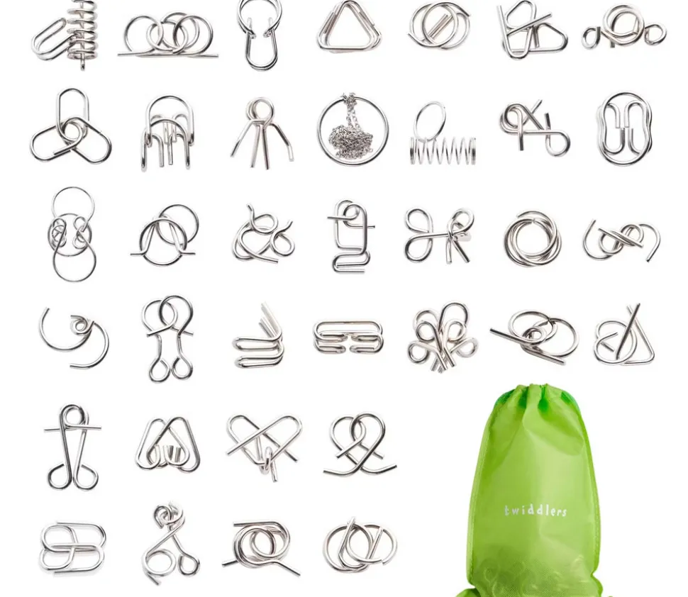 30 Casses-Têtes en métal 4 à 9 cm