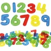 30 chiffres 0 à 9 hauteur 5 cm plastique translucide coloré