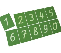 10 chiffres rugueux en relief de 0 à 9 - Cartes bois