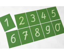 10 chiffres rugueux en relief de 0 à 9 - Cartes bois