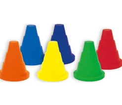 6 Cônes d'activité en mousse 16 cm - Pions de jeu géants