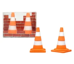 2 cônes de chantier - gommes pions 40 x 25 mm